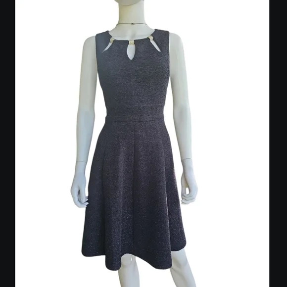 Eliza J | Dresses | Eliza J Gray Sleeveless Aline Midi Dress | Poshmark